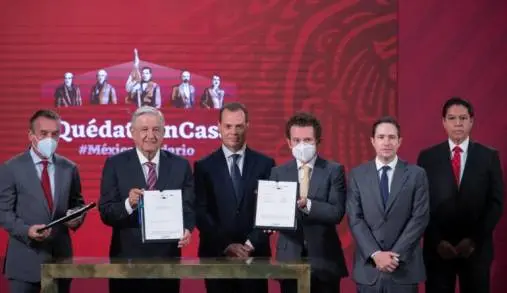 El 24 de agosto 2020  inician clases a distancia, anuncia presidente; firman acuerdo con televisoras para transmitir contenidos : AMLO