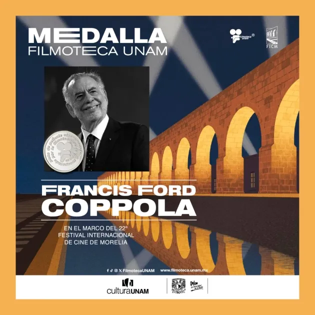 Ford Coppola presentará MEGALÓPOLIS y recibirá el Premio a la Excelencia Artística en el 22° FICM 