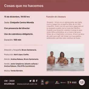 Festival de cine de diversidad sexual cerrará con la película Cosas que no hacemos