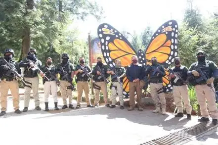 Ortega Reyes instala dispositivo de seguridad en el País de La Monarca 